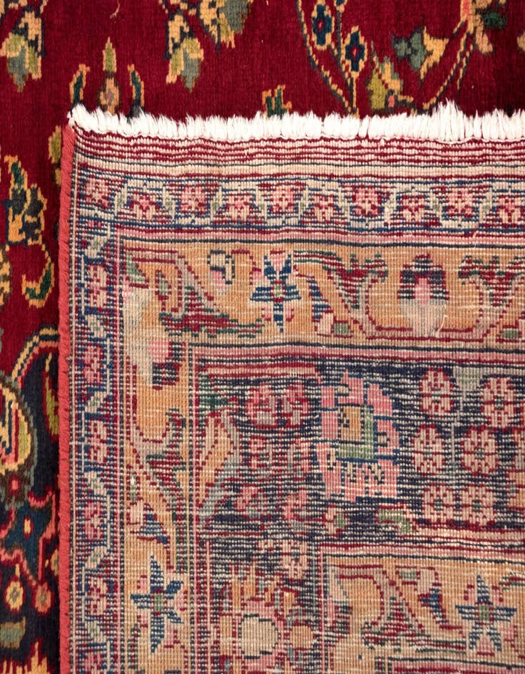 Detail image of  6' 4 x 9' 4  Hand Knotted Sabzevar Persian Wool Rug