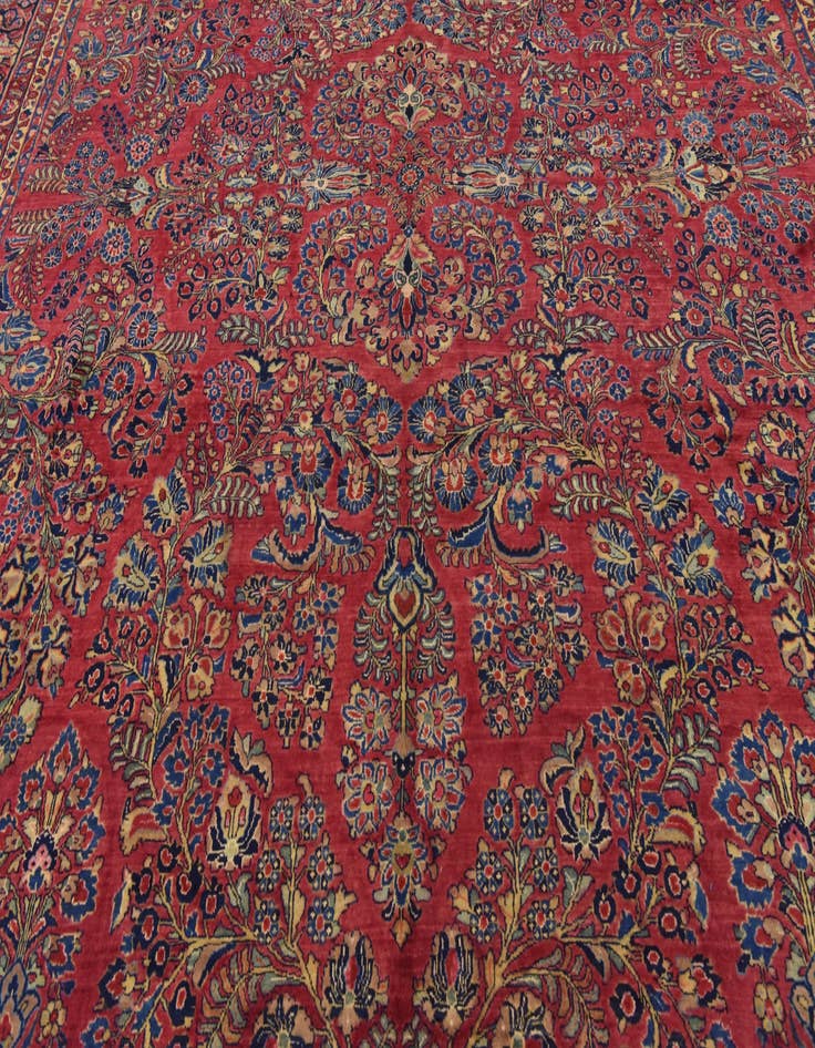 Detail image of  11' 9 x 19'  Hand Knotted Sarough Persian Wool Rug