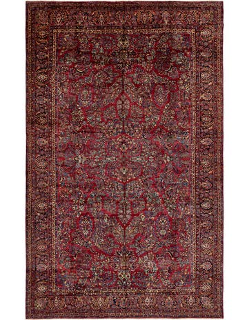 Red 11' 9 x 19' Hand Knotted Sarough Persian Wool Rug | Rugs.com