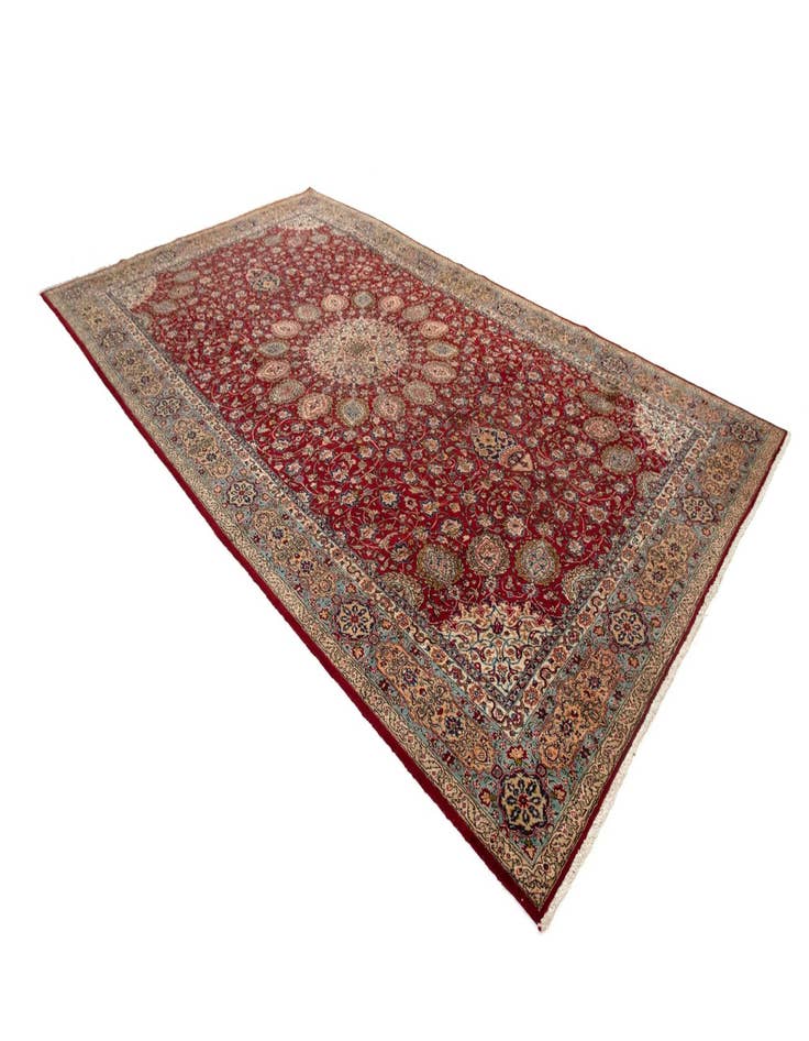 Detail image of  9' 1 x 15' 6  Hand Knotted Sarough Persian Wool Rug