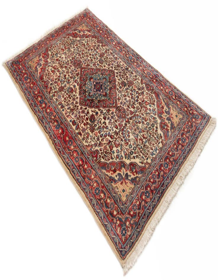 Detail image of  3' 5 x 5' 5  Hand Knotted Sarough Persian Wool Rug