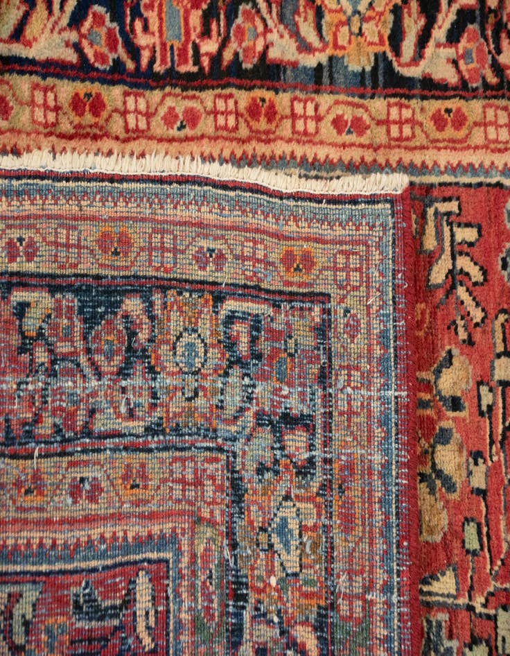 Detail image of  4' 5 x 6' 11  Hand Knotted Sarough Persian Wool Rug