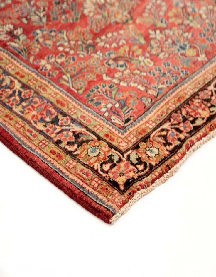 Detail image of  4' 5 x 6' 11  Hand Knotted Sarough Persian Wool Rug