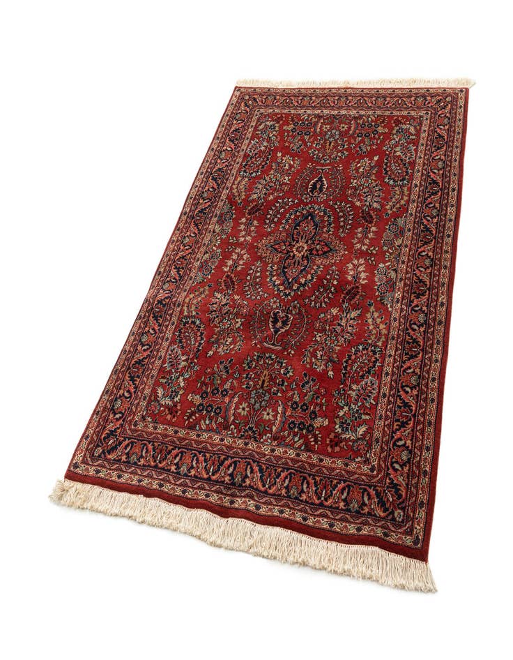 Detail image of  4' 3 x 6' 2  Hand Knotted Sarough Wool Rug