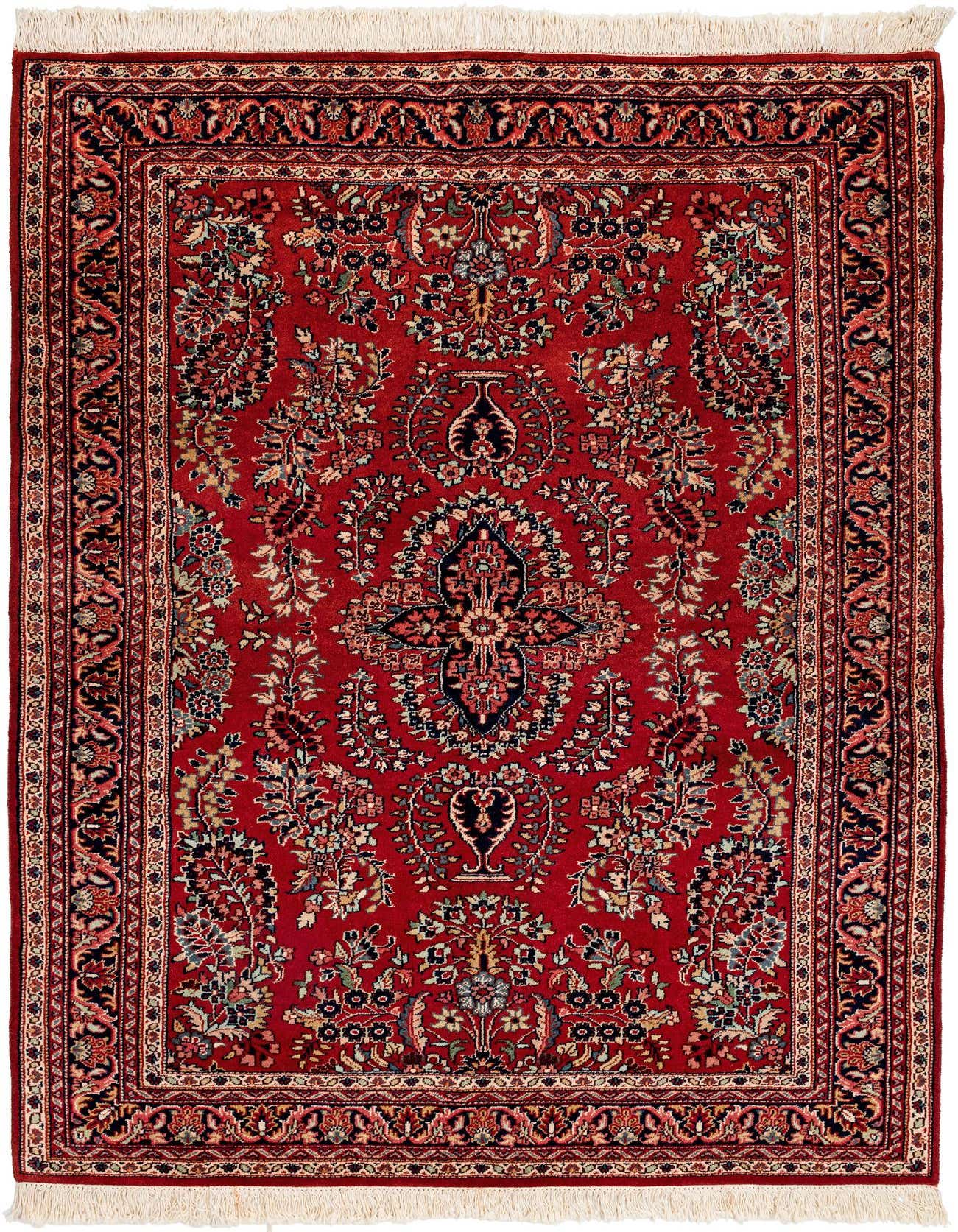 Primary image  4' 3 x 6' 2  Hand Knotted Sarough Wool Rug