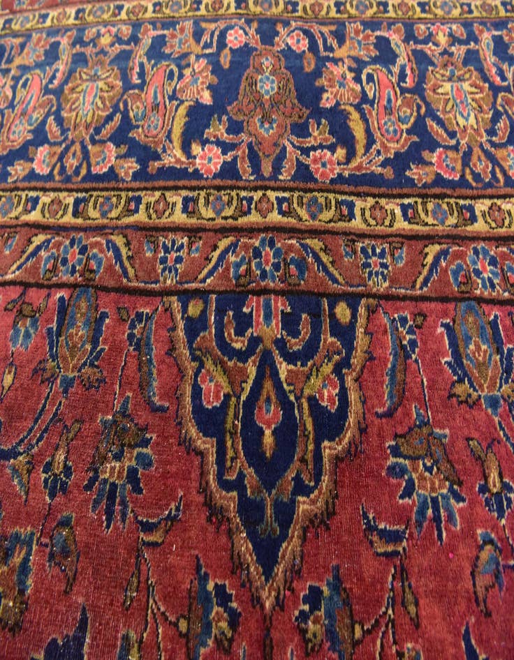 Detail image of  8' 9 x 11'  Hand Knotted Sarough Persian Wool Rug