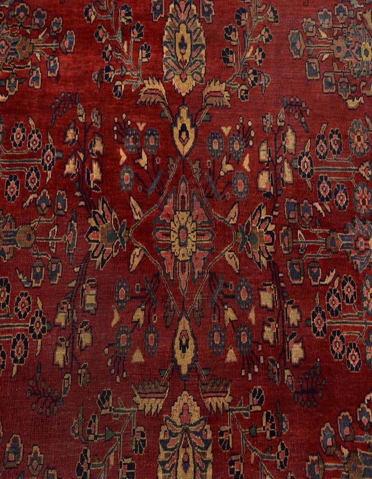 Detail image of  8' 6 x 11' 9  Hand Knotted Sarough Persian Wool Rug