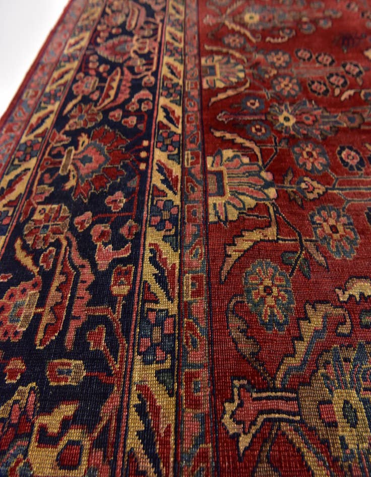 Detail image of  8' 6 x 11' 9  Hand Knotted Sarough Persian Wool Rug