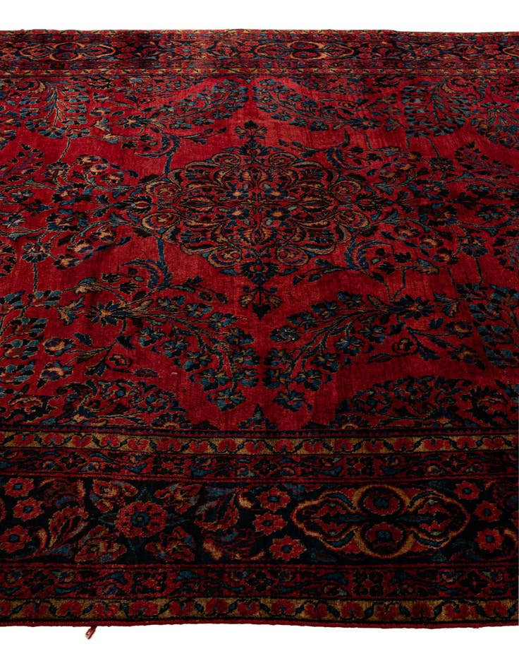 Detail image of  8' 8 x 11' 8  Hand Knotted Sarough Persian Wool Rug