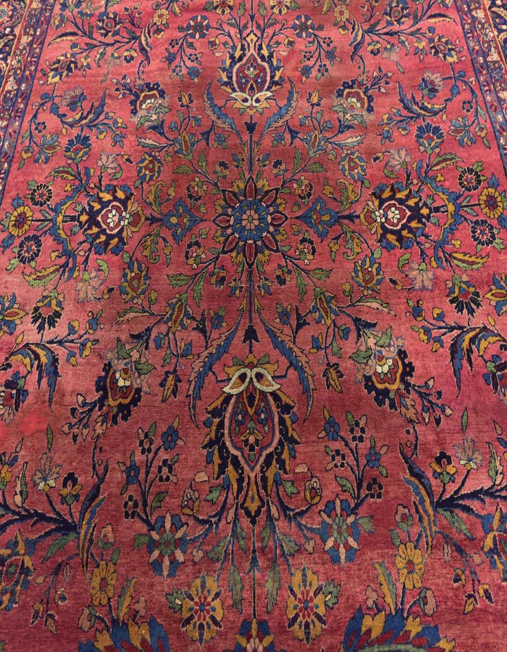 Detail image of  8' 8 x 12' 9  Hand Knotted Sarough Persian Wool Rug