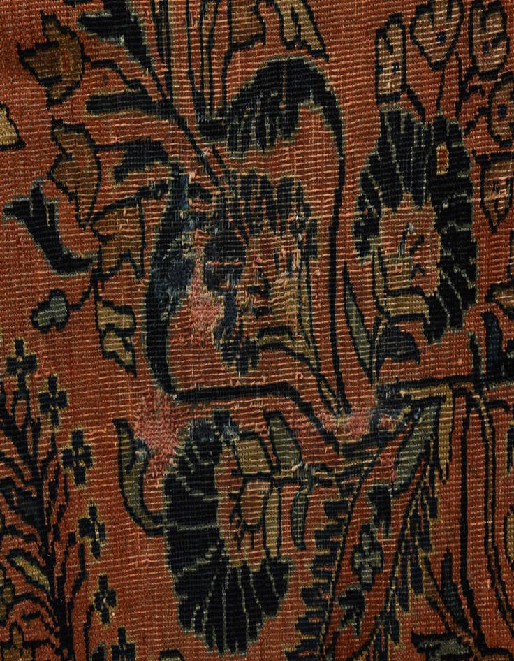 Detail image of  9' 4 x 12'  Hand Knotted Sarough Persian Wool Rug