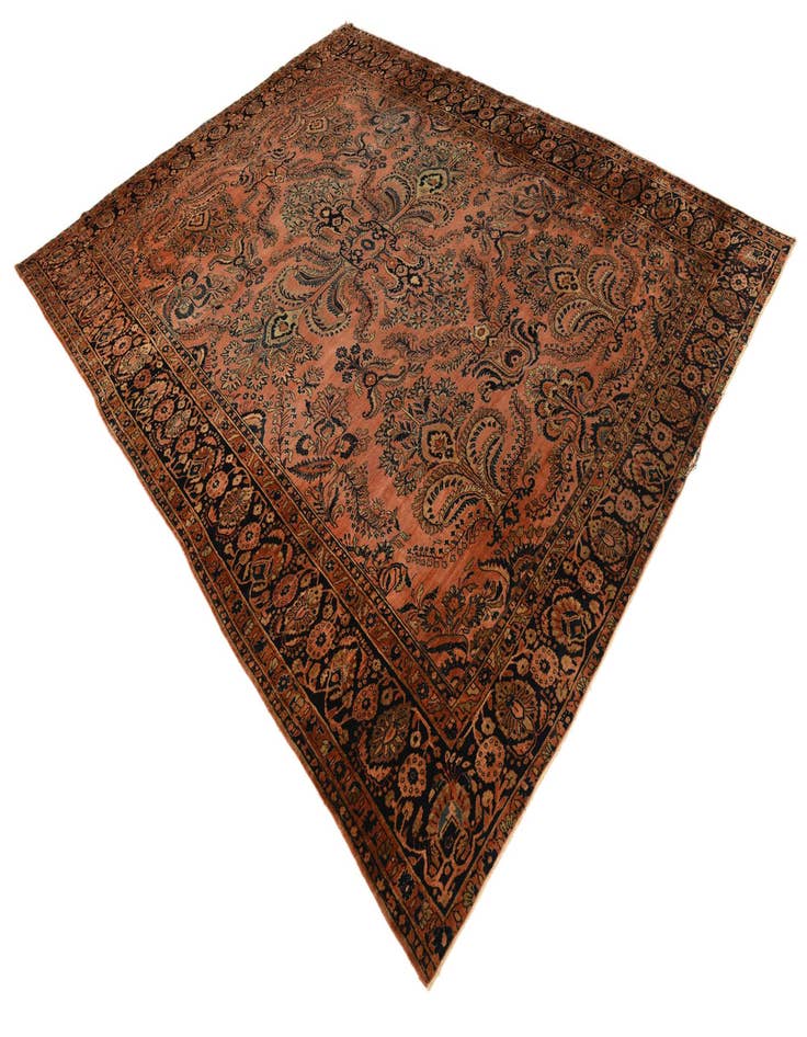 Detail image of  9' 4 x 12'  Hand Knotted Sarough Persian Wool Rug