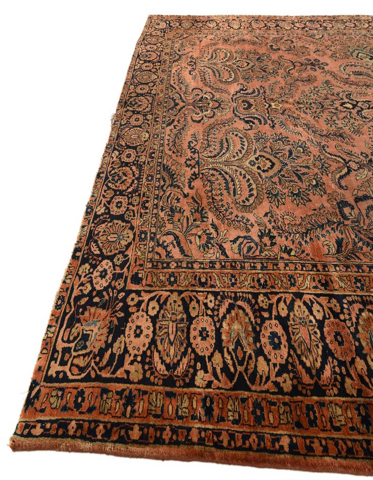 Detail image of  9' 4 x 12'  Hand Knotted Sarough Persian Wool Rug