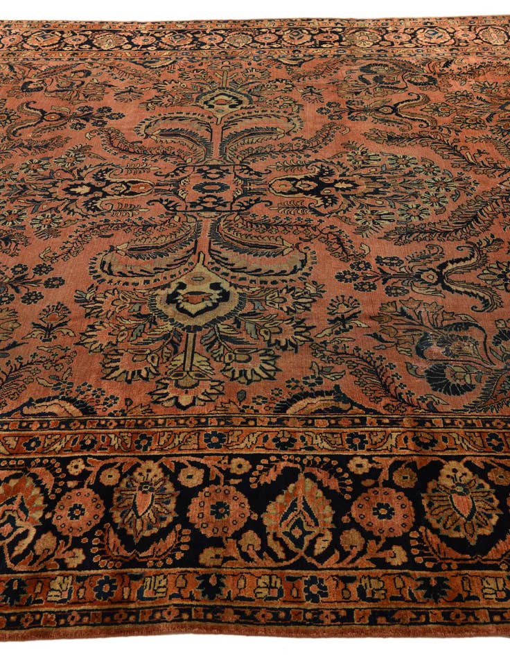 Detail image of  9' 4 x 12'  Hand Knotted Sarough Persian Wool Rug