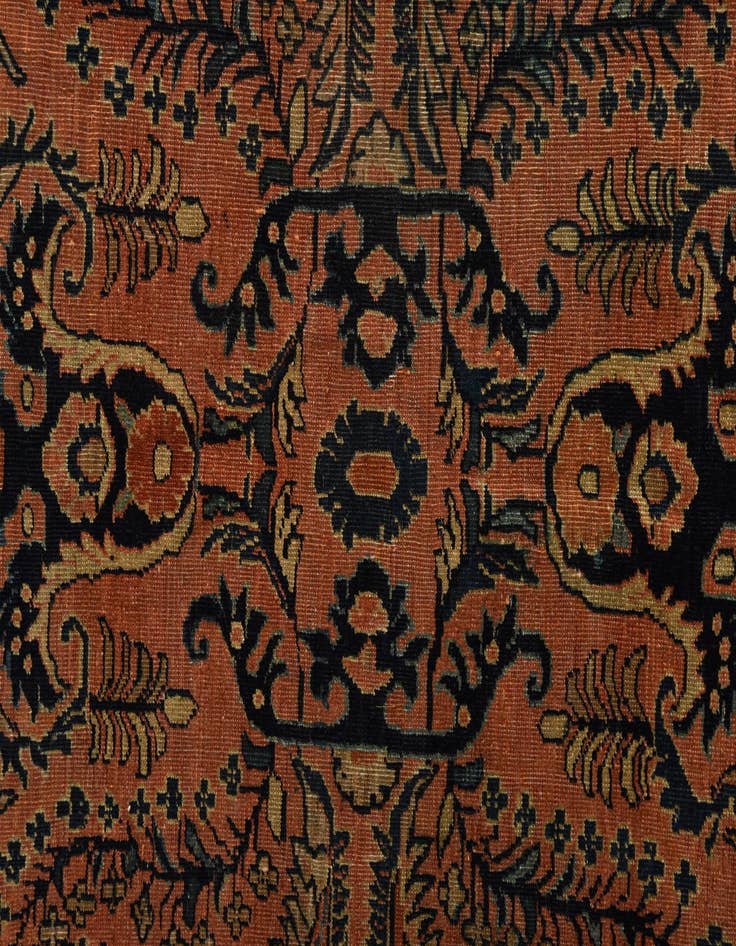 Detail image of  9' 4 x 12'  Hand Knotted Sarough Persian Wool Rug