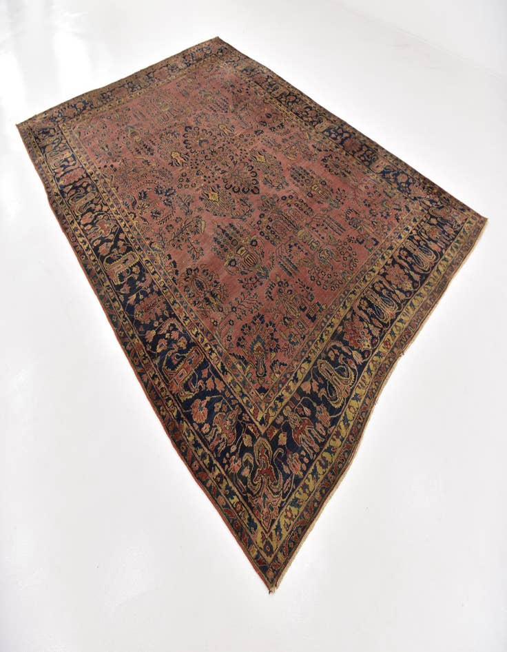 Detail image of  8' 10 x 12'  Hand Knotted Sarough Persian Wool Rug