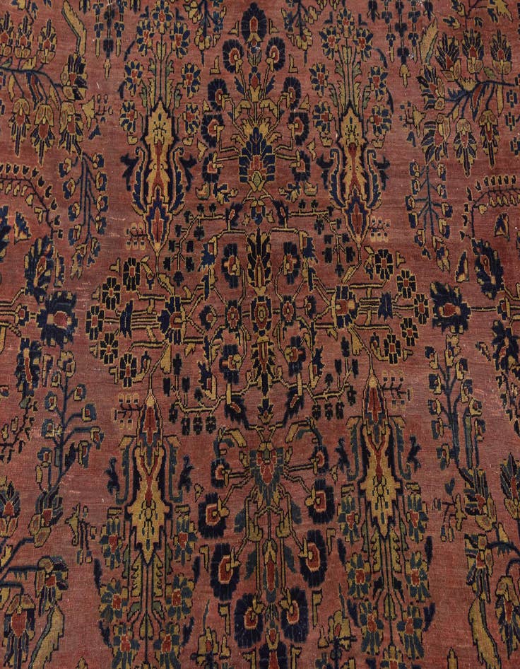 Detail image of  8' 10 x 12'  Hand Knotted Sarough Persian Wool Rug