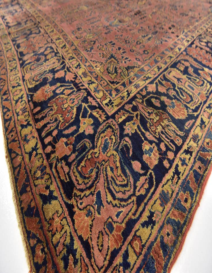 Detail image of  8' 10 x 12'  Hand Knotted Sarough Persian Wool Rug