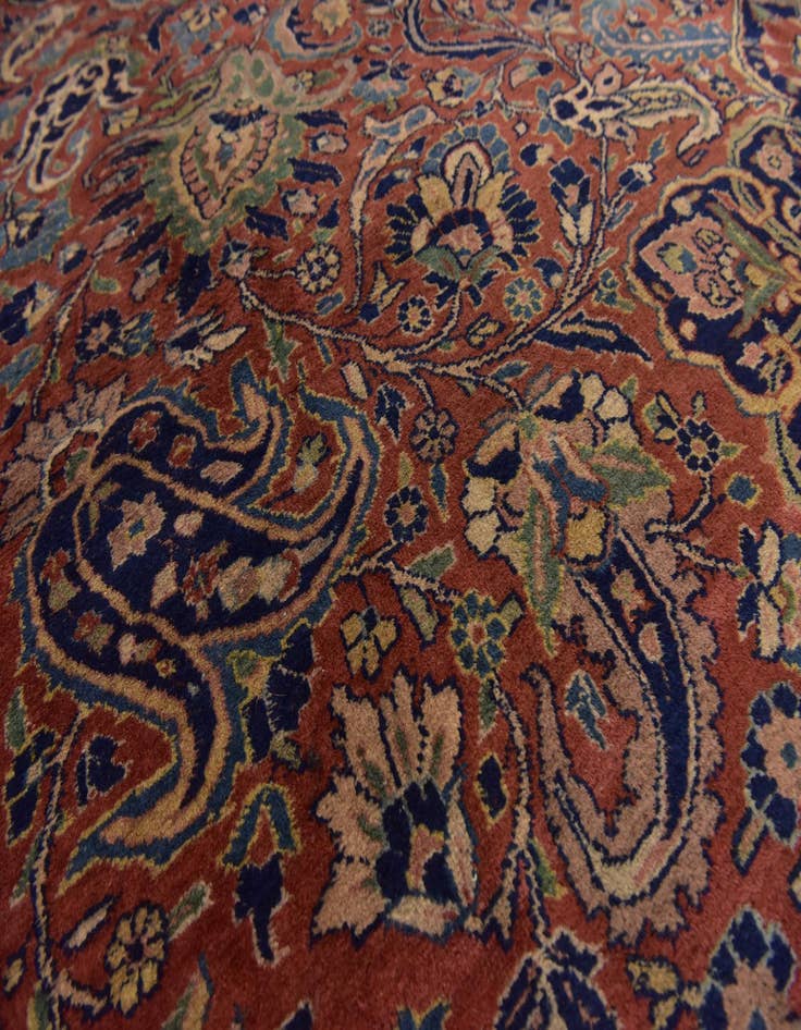 Detail image of  9' 3 x 11' 6  Hand Knotted Sarough Persian Wool Rug