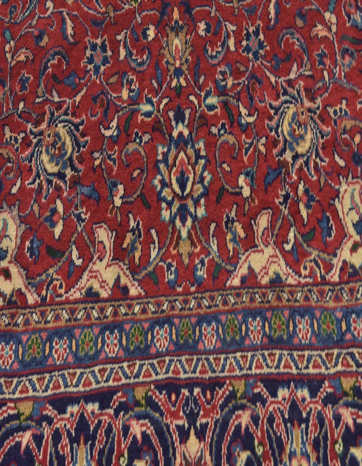 Detail image of  9' 8 x 13'  Hand Knotted Sarough Persian Wool Rug