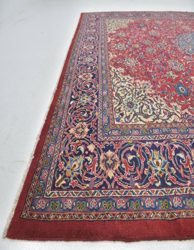 Detail image of  9' 8 x 13'  Hand Knotted Sarough Persian Wool Rug