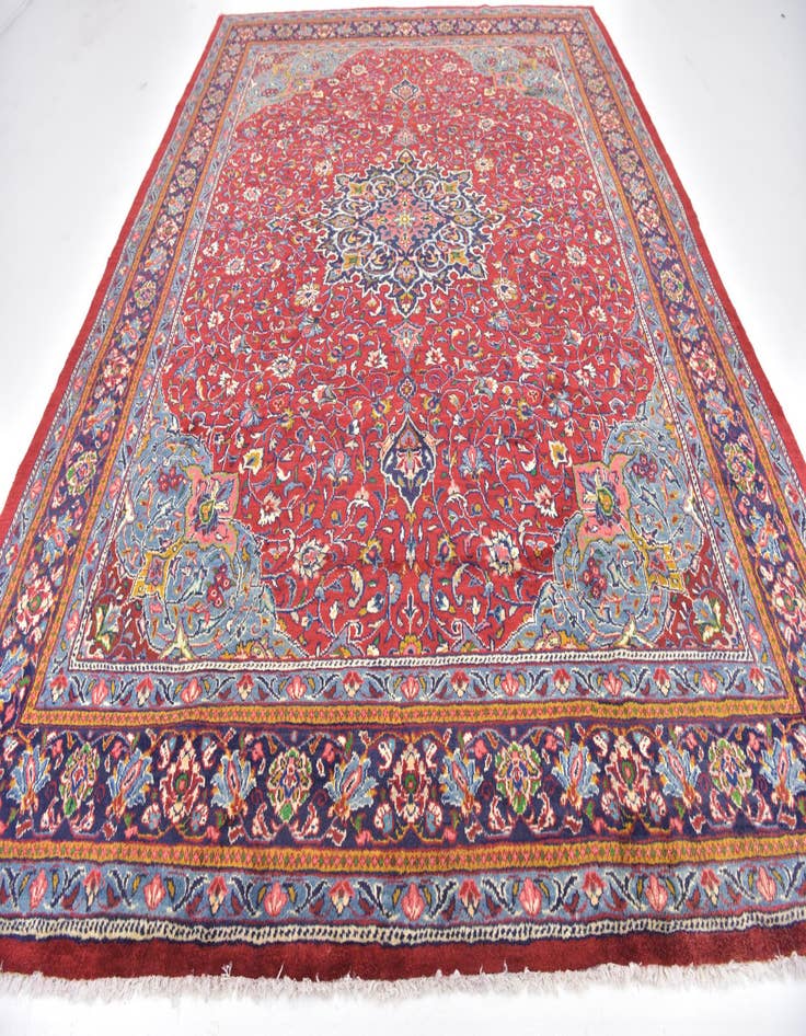 Detail image of  10' x 13' 3  Hand Knotted Sarough Persian Wool Rug