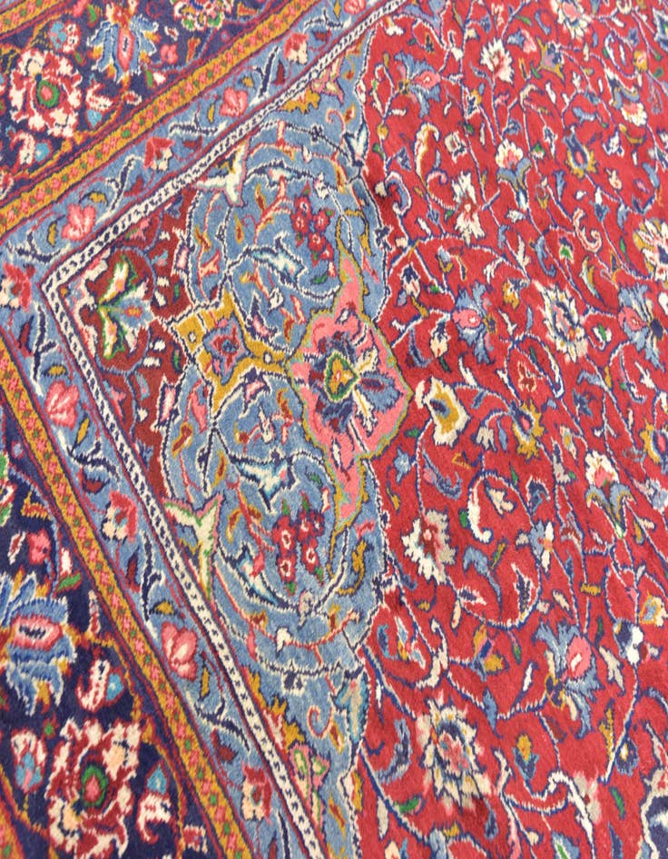 Detail image of  10' x 13' 3  Hand Knotted Sarough Persian Wool Rug