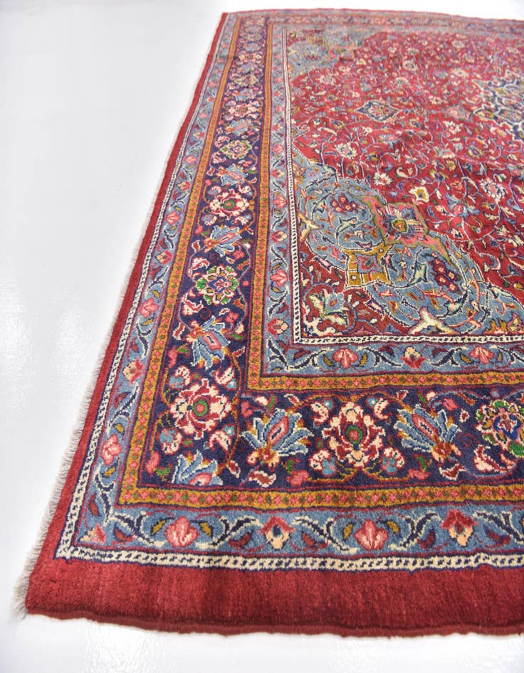 Detail image of  10' x 13' 3  Hand Knotted Sarough Persian Wool Rug