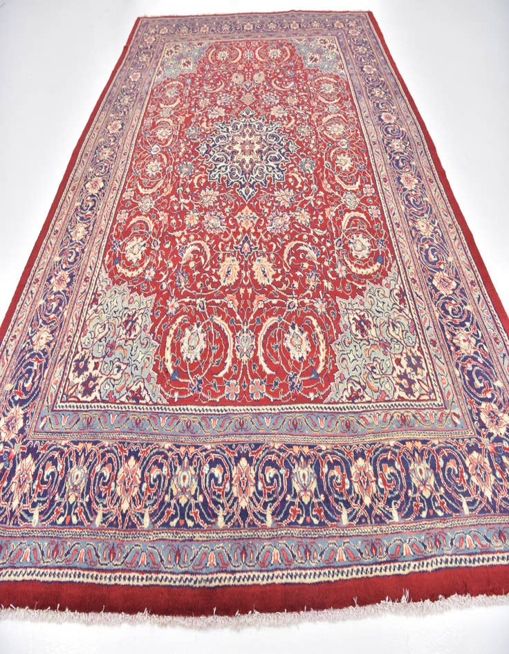 Detail image of  9' 7 x 13'  Hand Knotted Sarough Persian Wool Rug