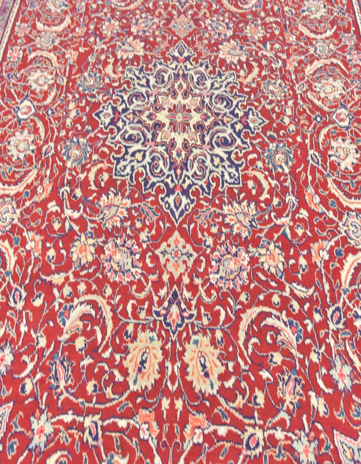 Detail image of  9' 7 x 13'  Hand Knotted Sarough Persian Wool Rug