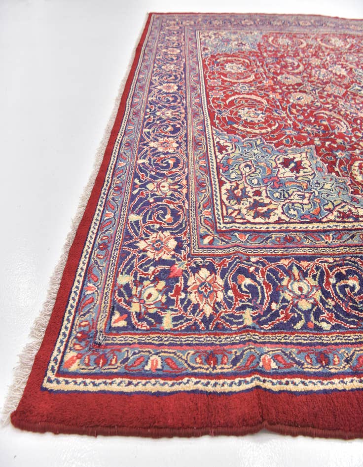 Detail image of  9' 7 x 13'  Hand Knotted Sarough Persian Wool Rug