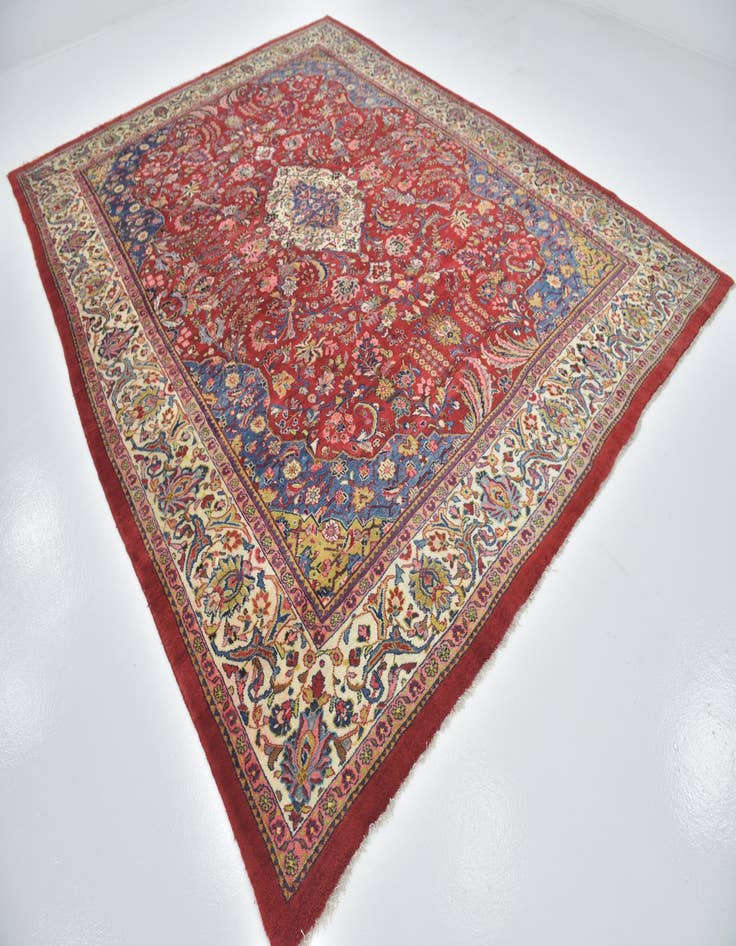 Detail image of  9' 8 x 12' 8  Hand Knotted Sarough Persian Wool Rug