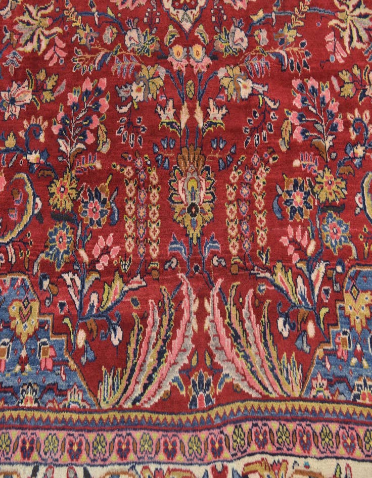 Detail image of  9' 8 x 12' 8  Hand Knotted Sarough Persian Wool Rug