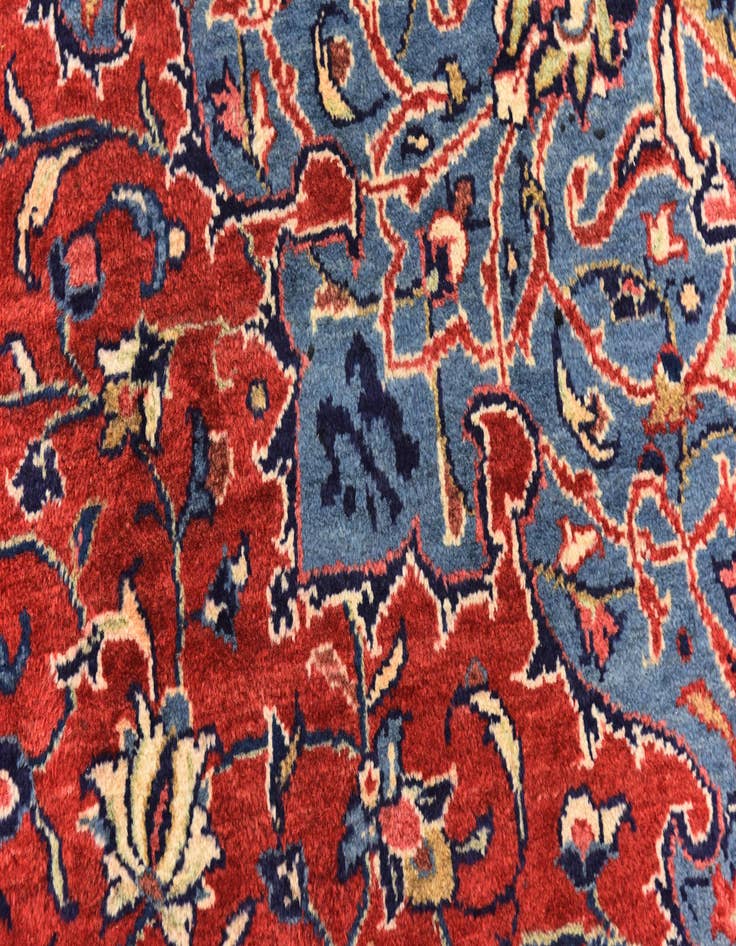 Detail image of  9' 9 x 13'  Hand Knotted Sarough Persian Wool Rug