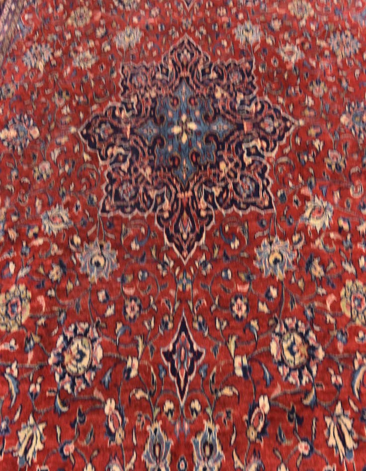 Detail image of  9' 9 x 13'  Hand Knotted Sarough Persian Wool Rug
