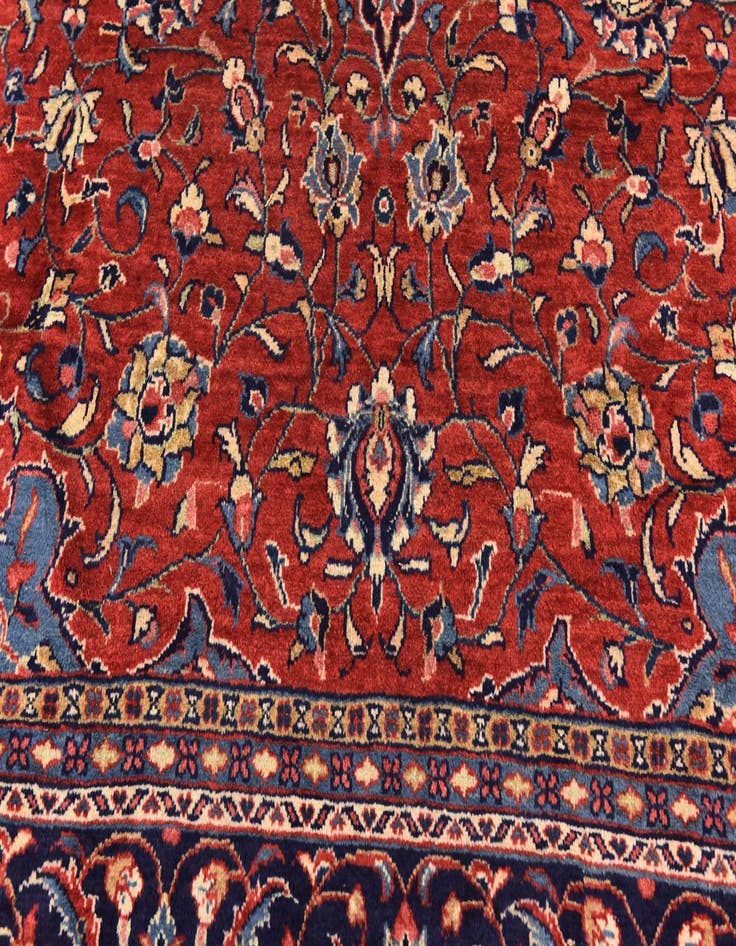 Detail image of  9' 9 x 13'  Hand Knotted Sarough Persian Wool Rug