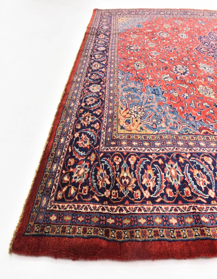 Detail image of  9' 9 x 13'  Hand Knotted Sarough Persian Wool Rug