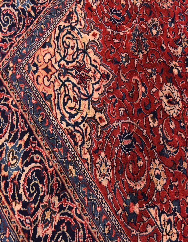 Detail image of  9' 10 x 13' 2  Hand Knotted Sarough Persian Wool Rug