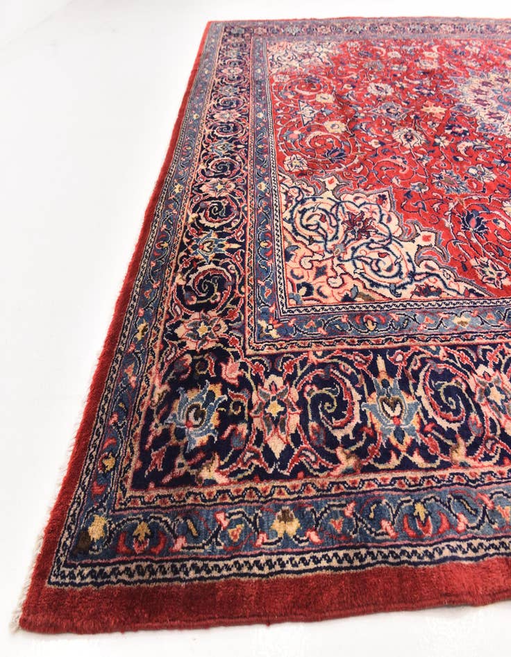 Detail image of  9' 10 x 13' 2  Hand Knotted Sarough Persian Wool Rug