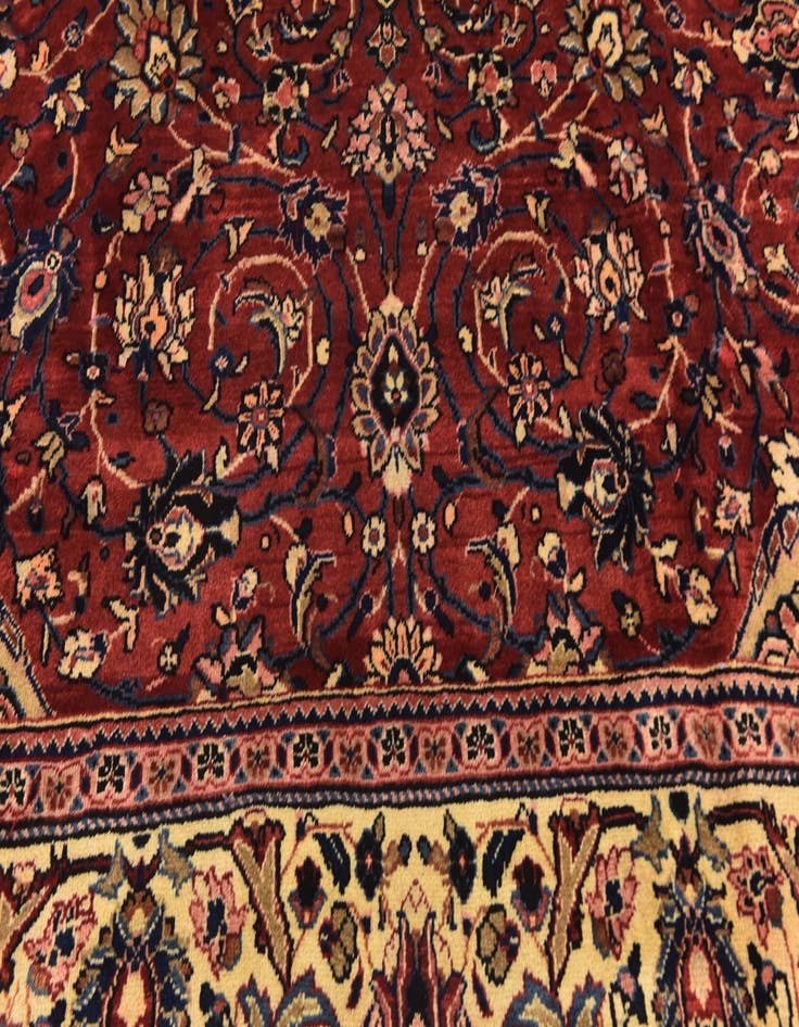 Detail image of  9' 9 x 12' 10  Hand Knotted Sarough Persian Wool Rug