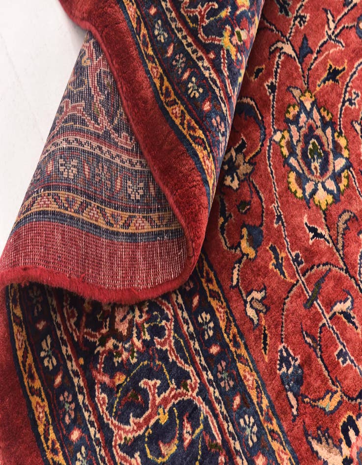 Detail image of  9' 10 x 13'  Hand Knotted Sarough Persian Wool Rug