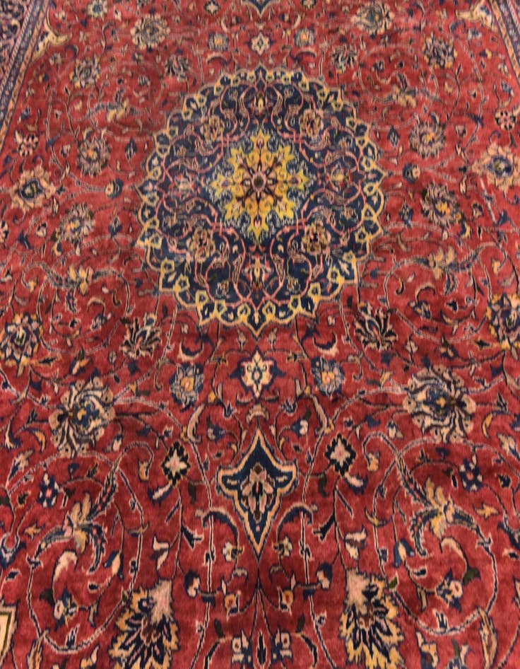 Detail image of  9' 10 x 13'  Hand Knotted Sarough Persian Wool Rug