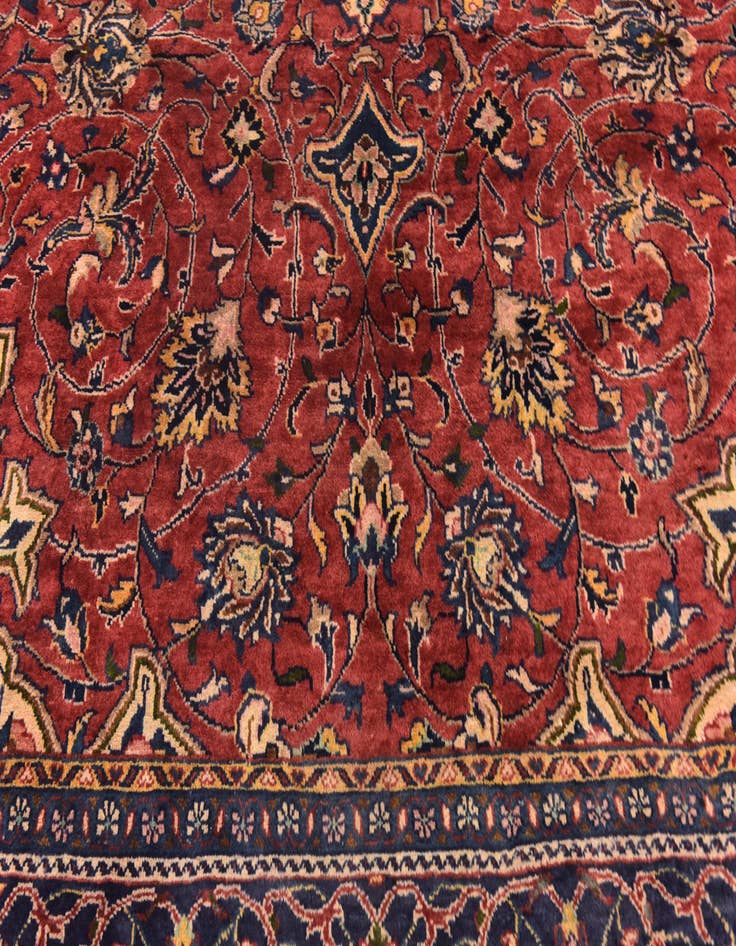 Detail image of  9' 10 x 13'  Hand Knotted Sarough Persian Wool Rug