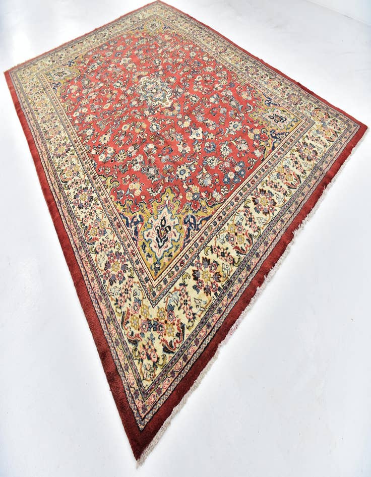 Detail image of  9' 9 x 13' 2  Hand Knotted Sarough Persian Wool Rug