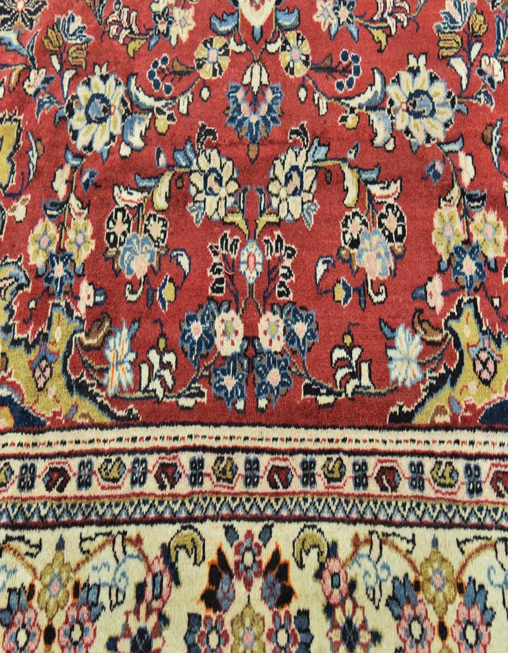 Detail image of  9' 9 x 13' 2  Hand Knotted Sarough Persian Wool Rug