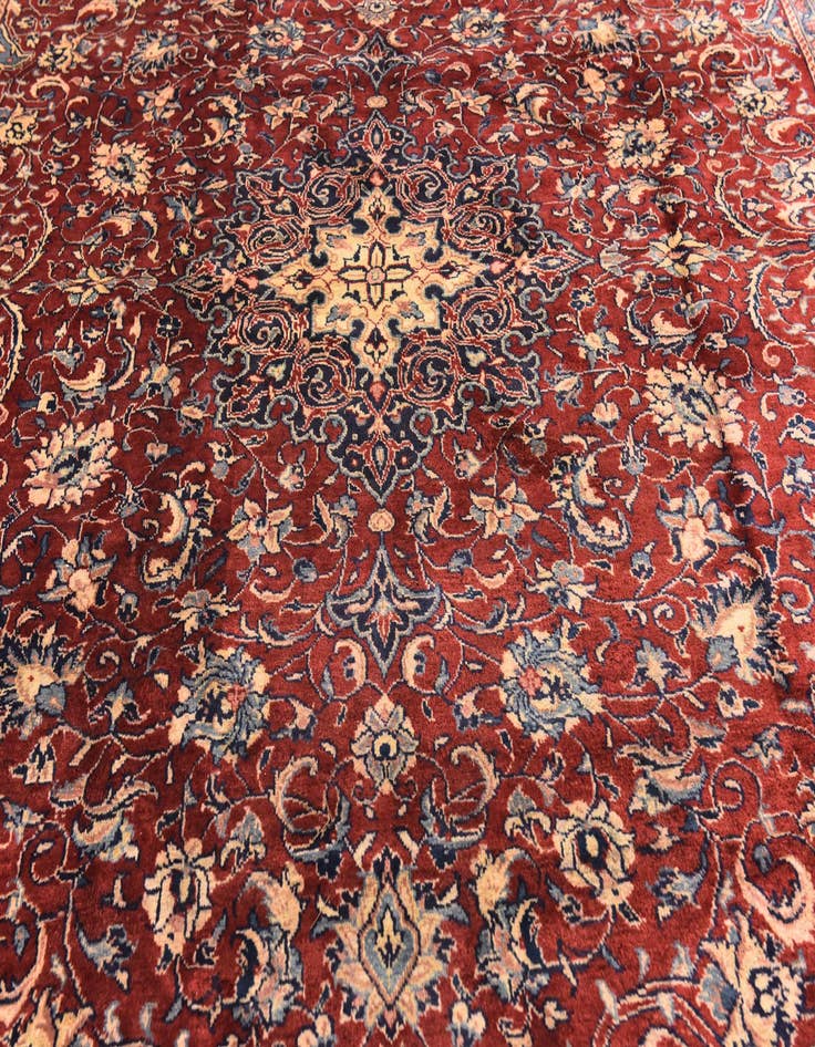 Detail image of  10' x 12' 10  Hand Knotted Sarough Persian Wool Rug