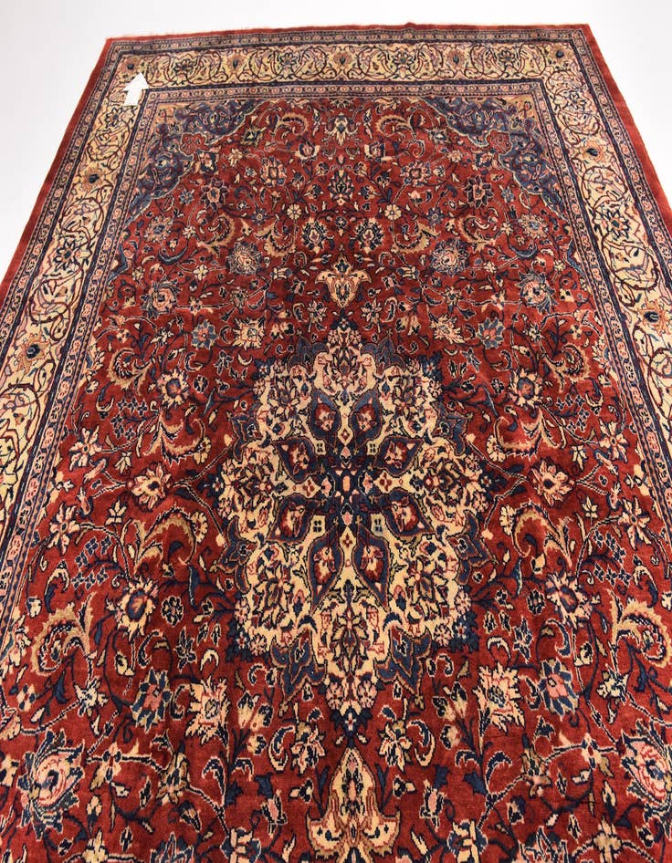 Detail image of  10' x 13' 5  Hand Knotted Sarough Persian Wool Rug