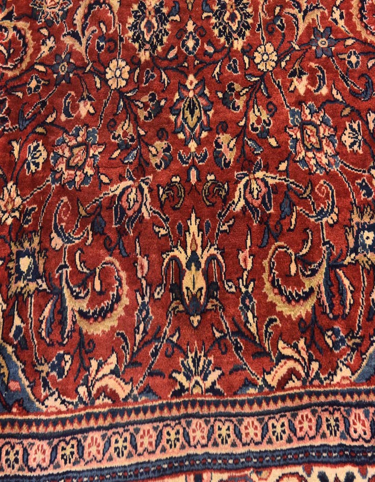 Detail image of  10' x 13' 5  Hand Knotted Sarough Persian Wool Rug