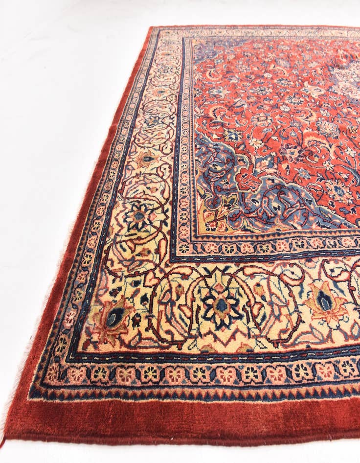 Detail image of  10' x 13' 5  Hand Knotted Sarough Persian Wool Rug