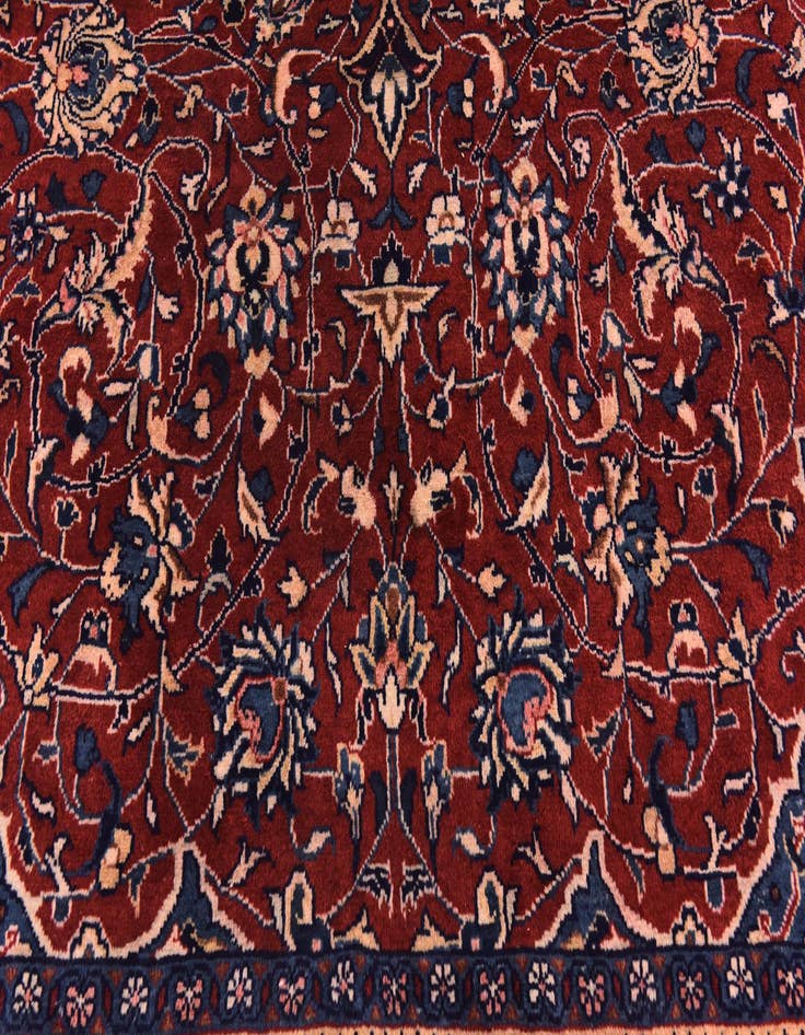 Detail image of  9' 6 x 13'  Hand Knotted Sarough Persian Wool Rug